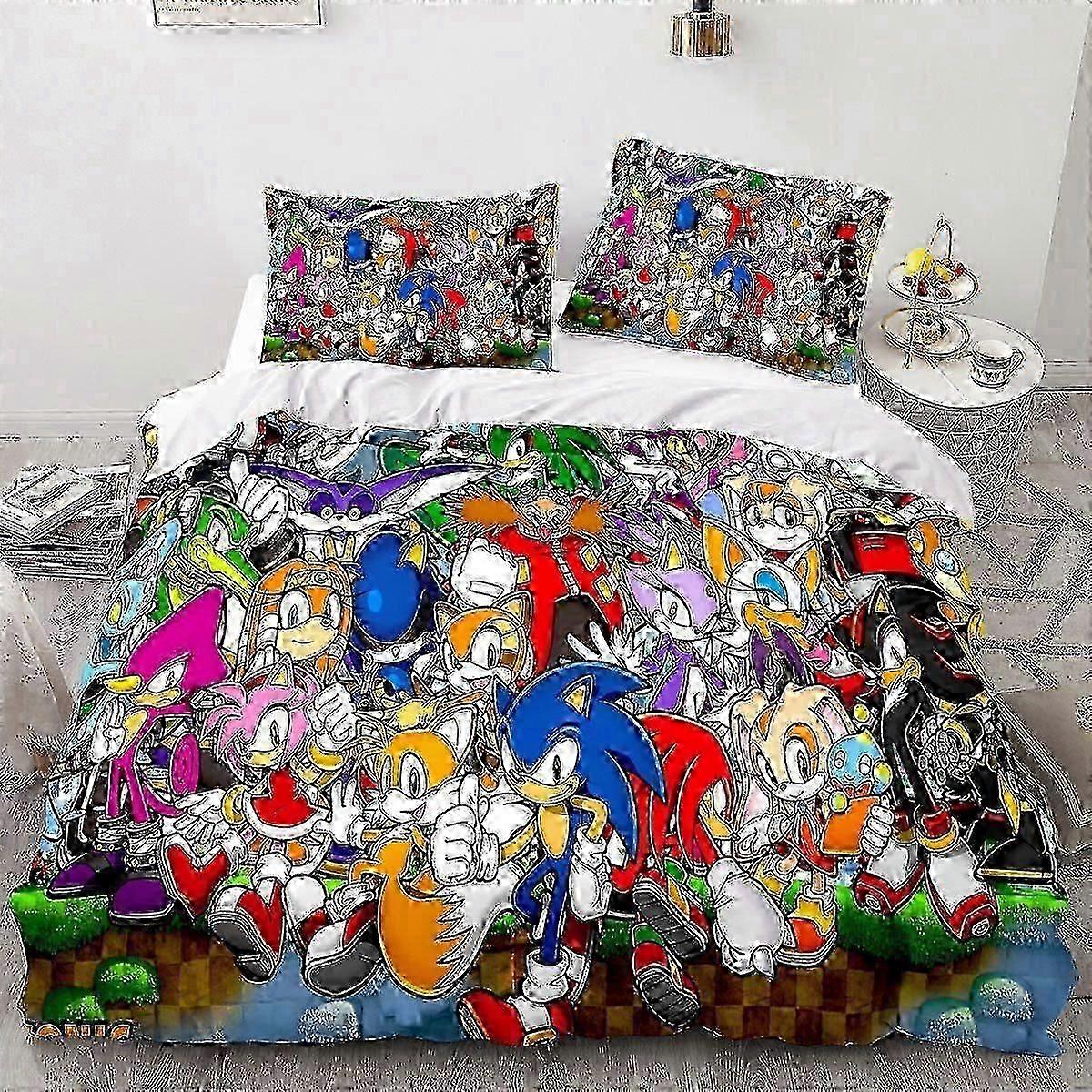 Anime series 3D digital printing basketball series down and brushed bedding three-piece set