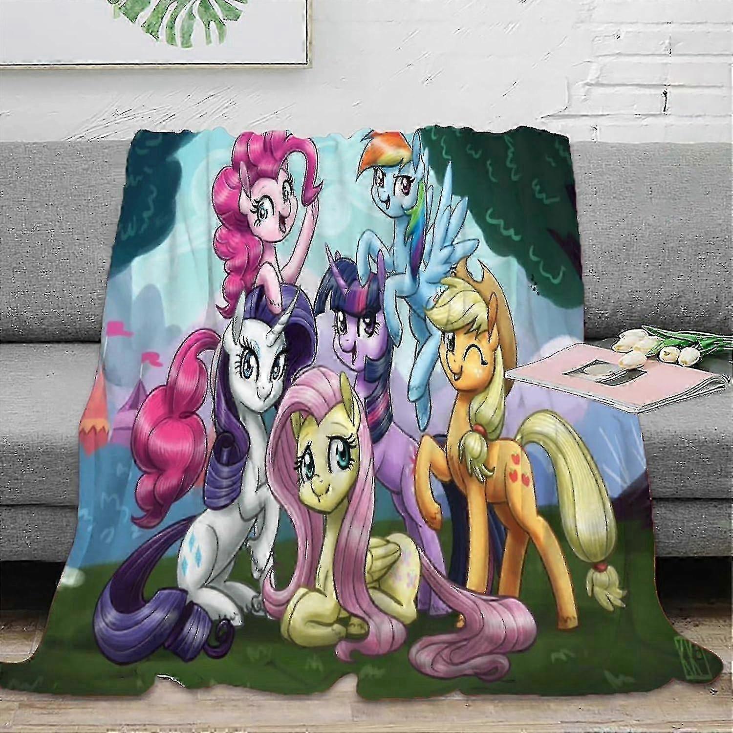 3d Printing My Little Pony Throw Blanket-super Soft Fuzzy Cozy Flannel Blanket Autumn/winter Warm Fluffy Plush Blankets Washable For Sofa,co