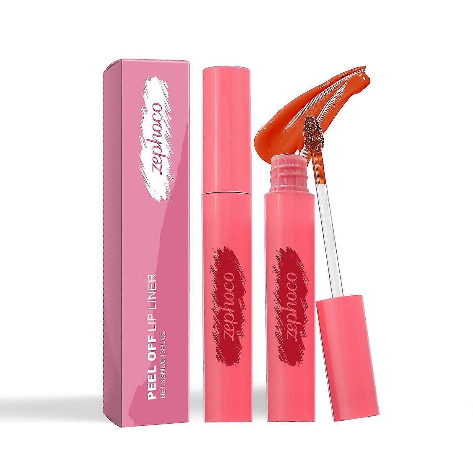New model Zephoco Matte Peel-Off Lip Gloss Lip Makeup Long-Lasting Moisturizing Non-Stick Cup Natural Hydrating Color Lip Gloss