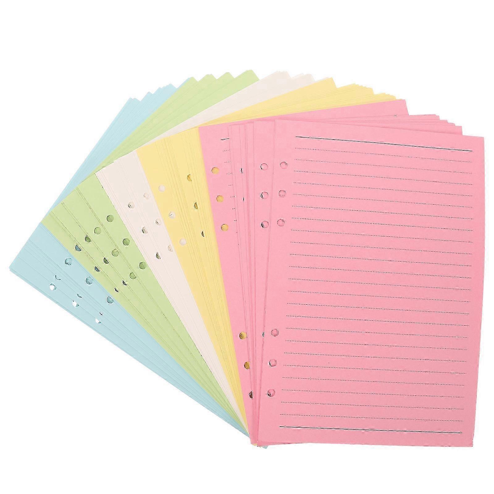 Notebook Lined Paper Refill Loose Leaf for A5 500 Sheets Assorted Colors21.00X14.80X0.01CMAssorted Color SZRH
