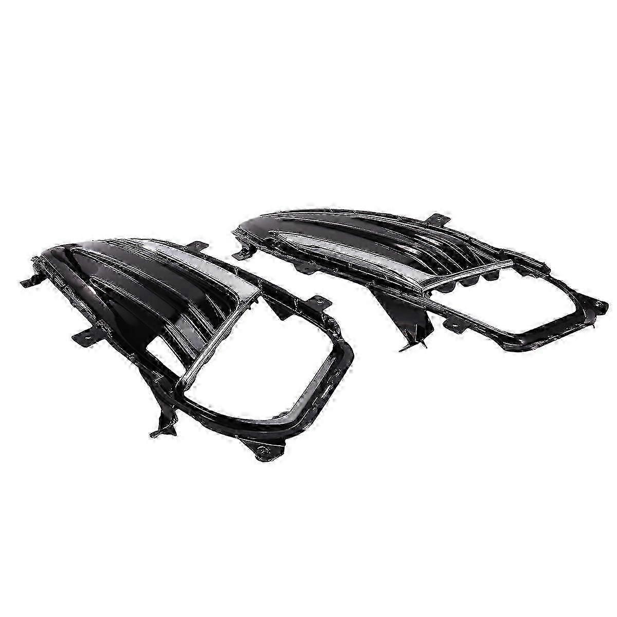 1 Pair Front Bumper Lower Grille Fog Light Frame Cover Compatible with Certain Model 2019-2022