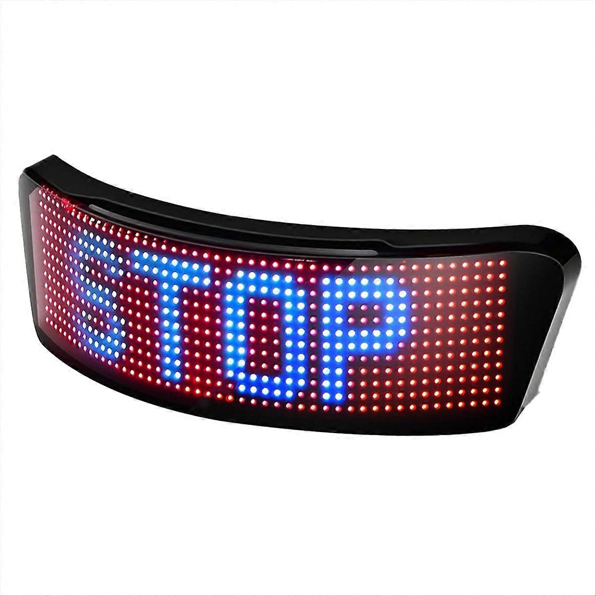 LED Smart Cycling Helmet Taillight, Motorcycle Helmets Light with Turn-Signals Speedometer and Progr