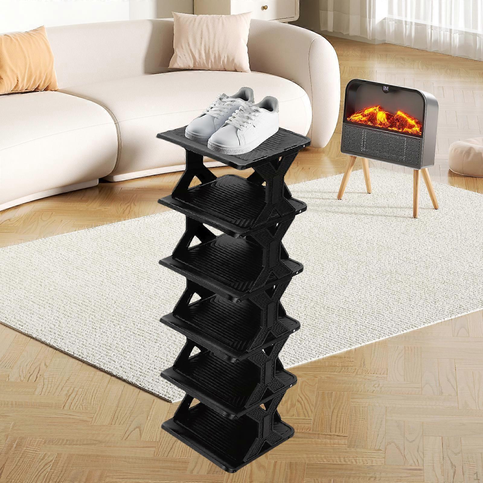 Compact Vertical Shoe Storage Solution for Small Areas like Bathrooms