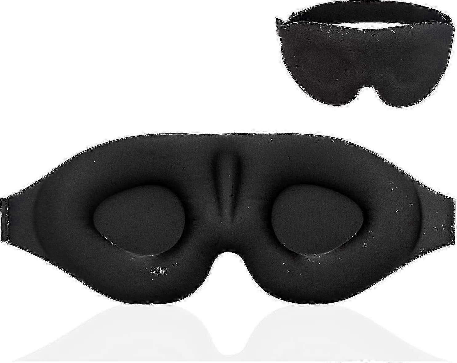 2 Pack Sleep Mask 3d Contoured With Adjustable Strap