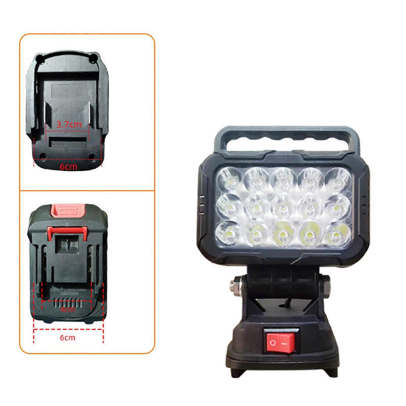 15 LED Foldable Work Light Portable Handheld Spotlights With Double USB Charging For 18V Battery Tool Multicolor