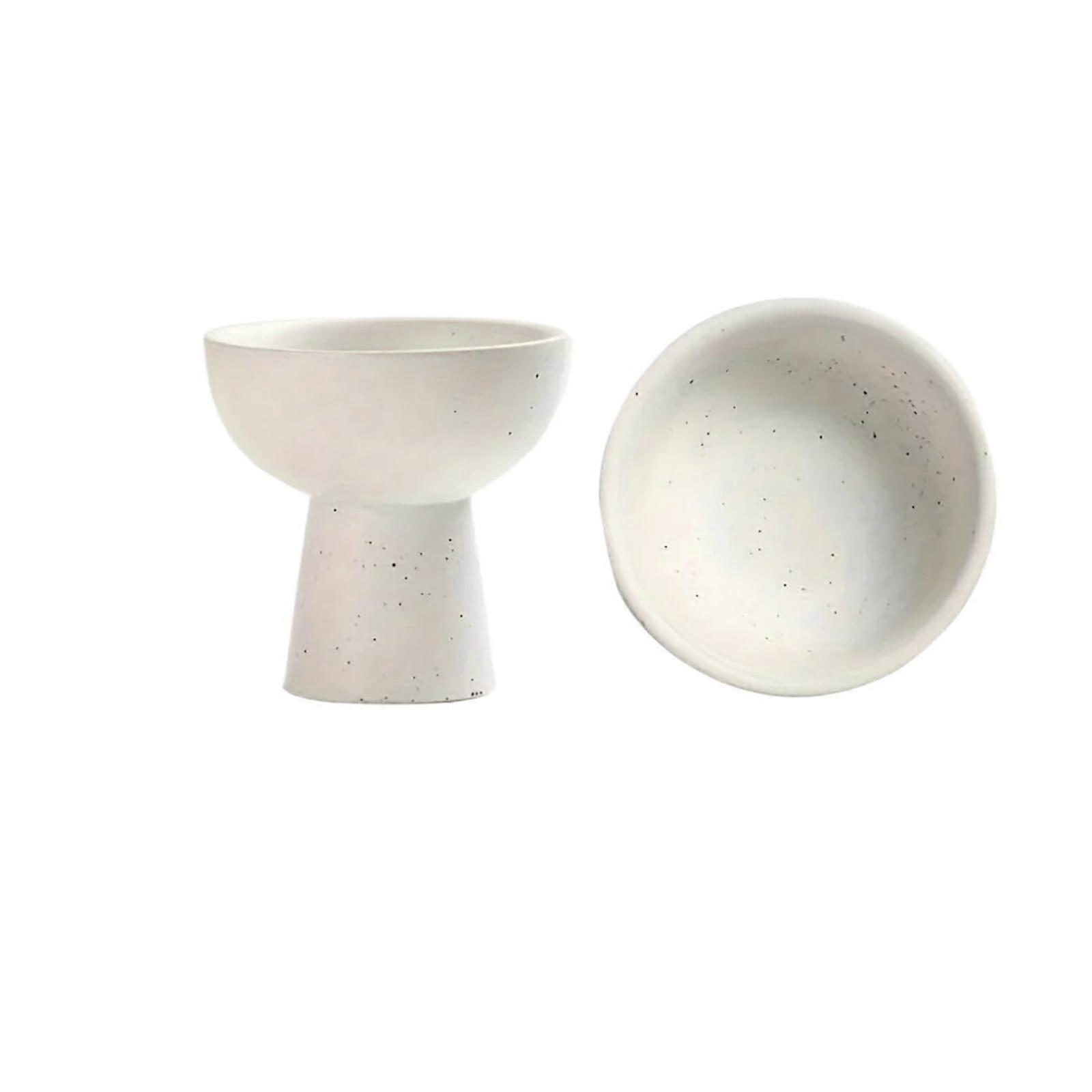 Ceramic Ice Cream Bowls Set of 2 – Dessert Yogurt Cups for Home and Restaurant Tableware (White)
