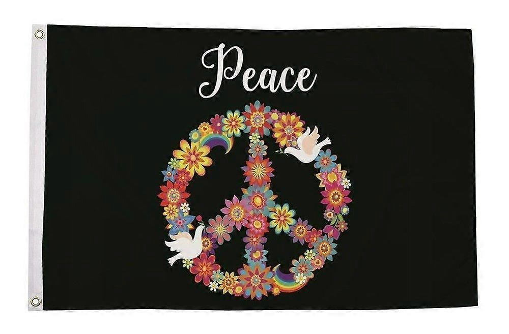 PEACE FLORAL FLAG Q 12