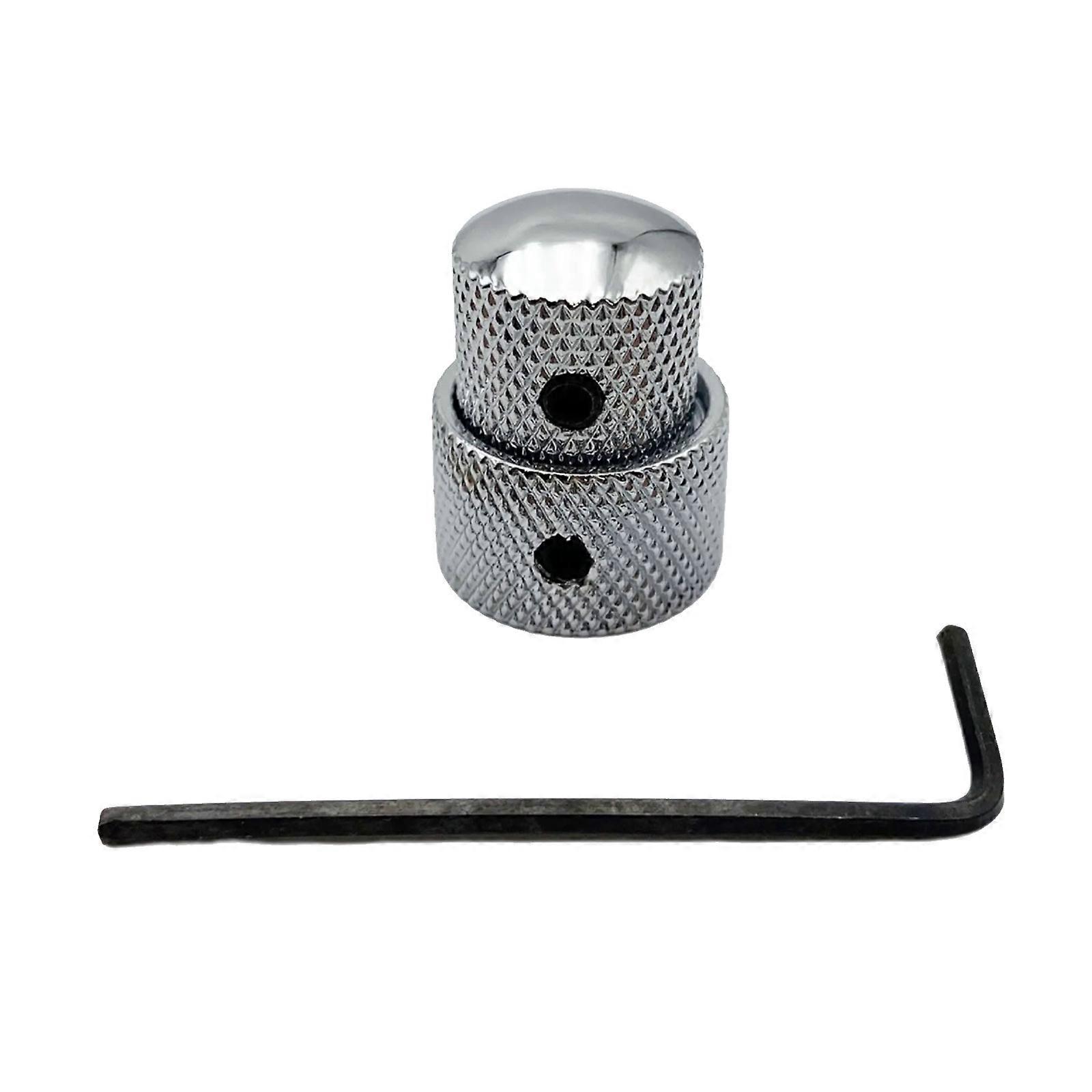 Heavy Type Metal Volumes Control For Basses Guitars Featuring Precisions Tuning Mechanism And Simple Installation  Silver