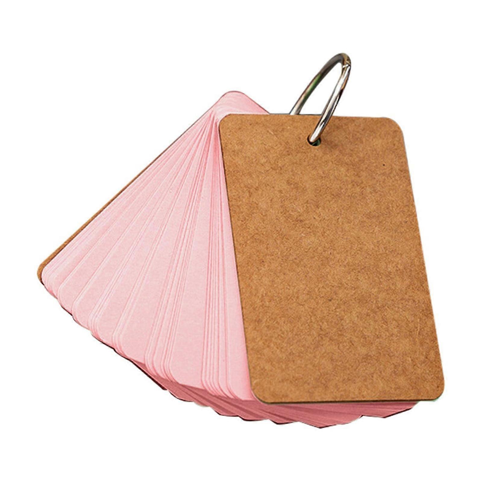 3 Color Iron Ring Handwritten Hard Blank Card Loose-Leaf Book Fragment Utilization Memory Card