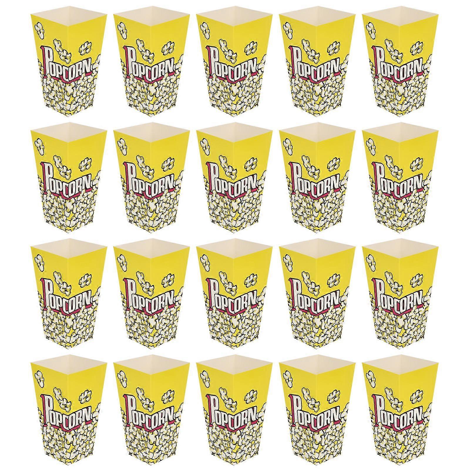 100pcs Popcorn Boxes Popcorn Buckets Party Paper Popcorn Holders Popcorn Containers