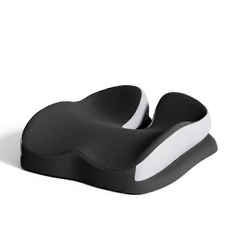 AntiSlip Wheelchair Cushions for Tailbone Pain Relief, Memory Foam Office Chair Cushion, Black With Straps 42x46x10 cm