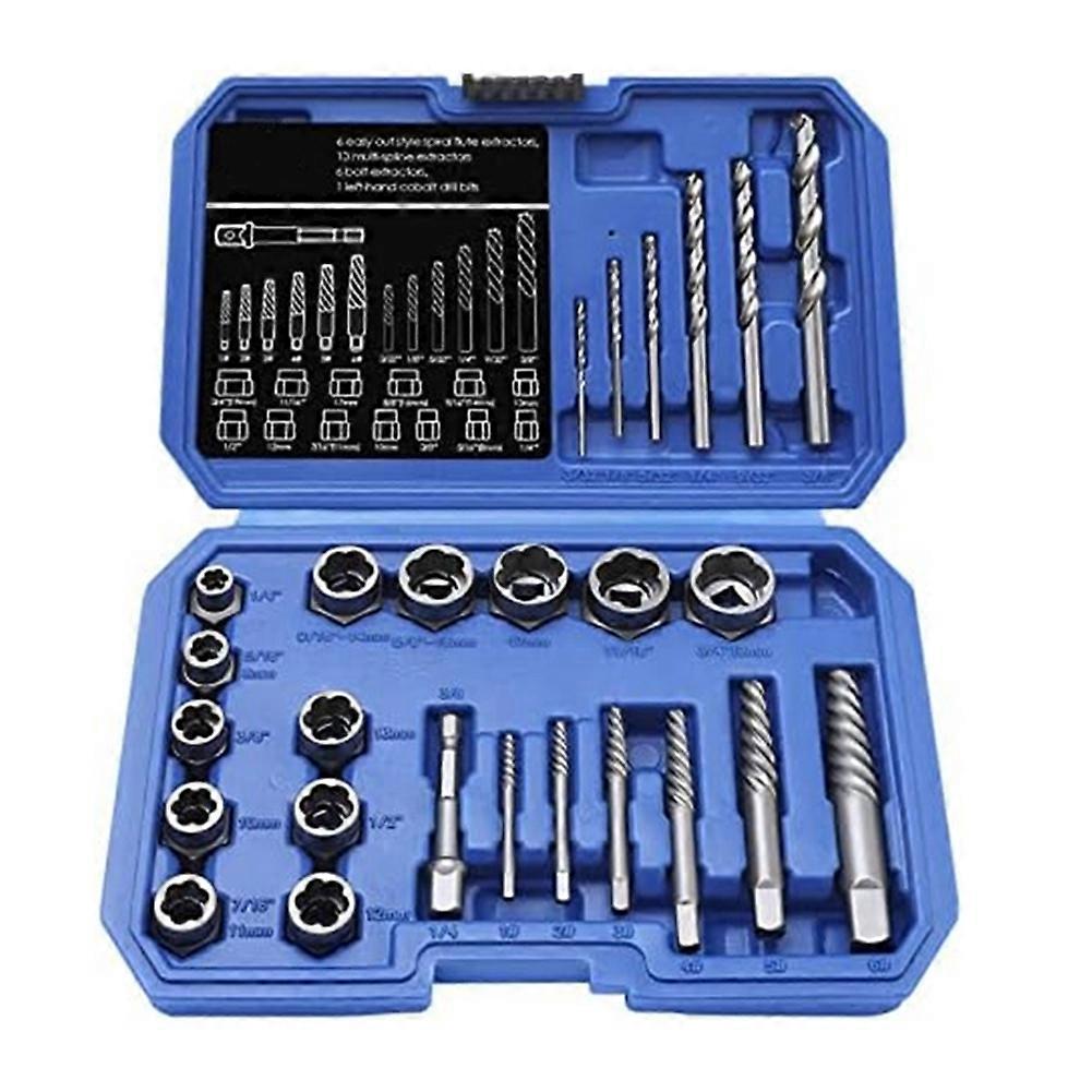 Screws & Bolts Extractor Set Drill Bit with Hex Adapter, Out Broken Lug Nut Extractor Stripped Screw Remover Set