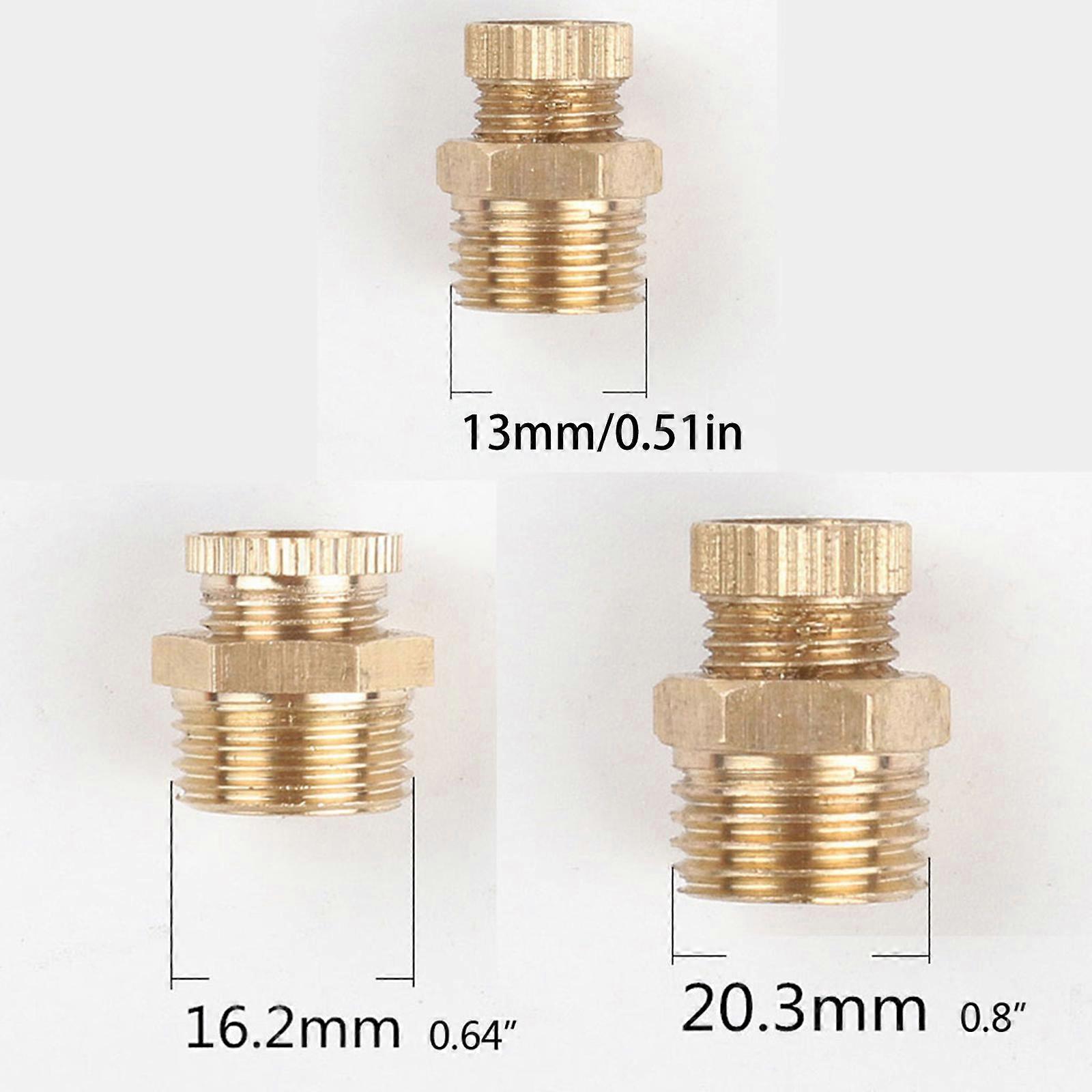 NPT 1/4" 3/8" 1/2'' Solid Brass Drain for Valve Compressor Air for Tank Port Fittings Water Drain for Valve Replacement  20MM