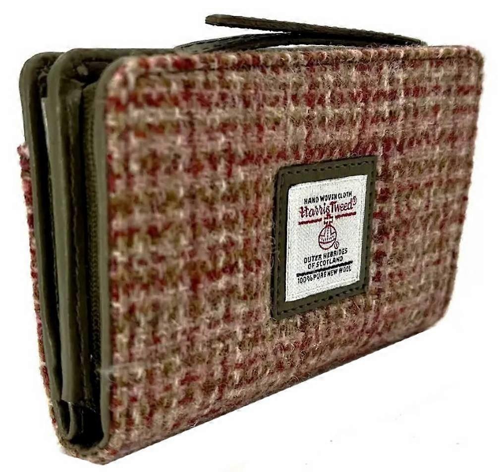 Maccessori Harris Tweed Medium Zip Purse - Maple Red