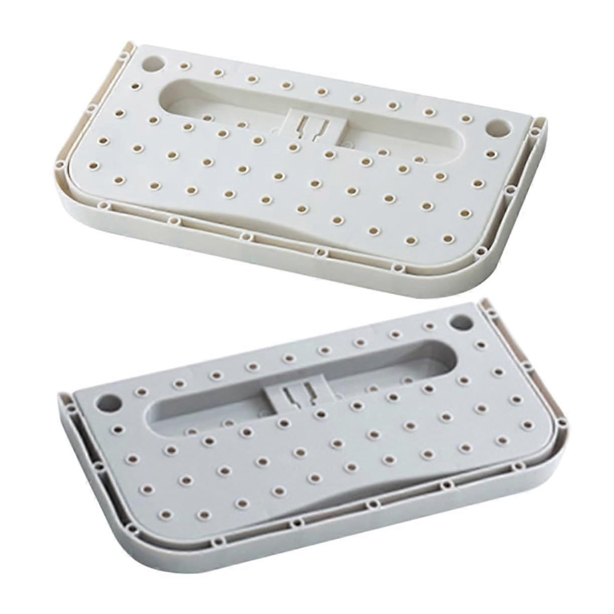 2 Pack Wall Mounted Shoe Rack with Suction Cups Space Saving Foldable Storage for Entryway Slippers