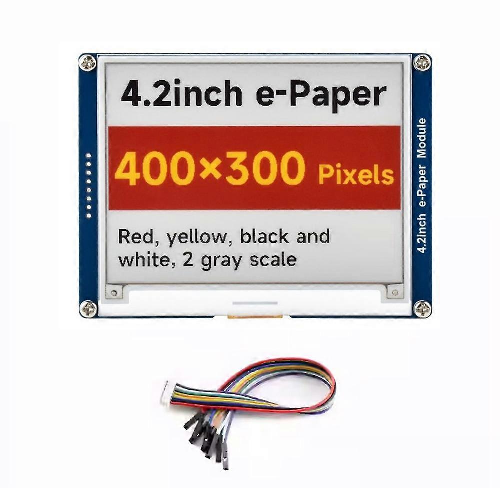 4.2inch E-Paper E-Ink Display Module 4.2inch E-Paper Module (G) , 400x300, Red / Yellow/ Black / White, SPI Interface