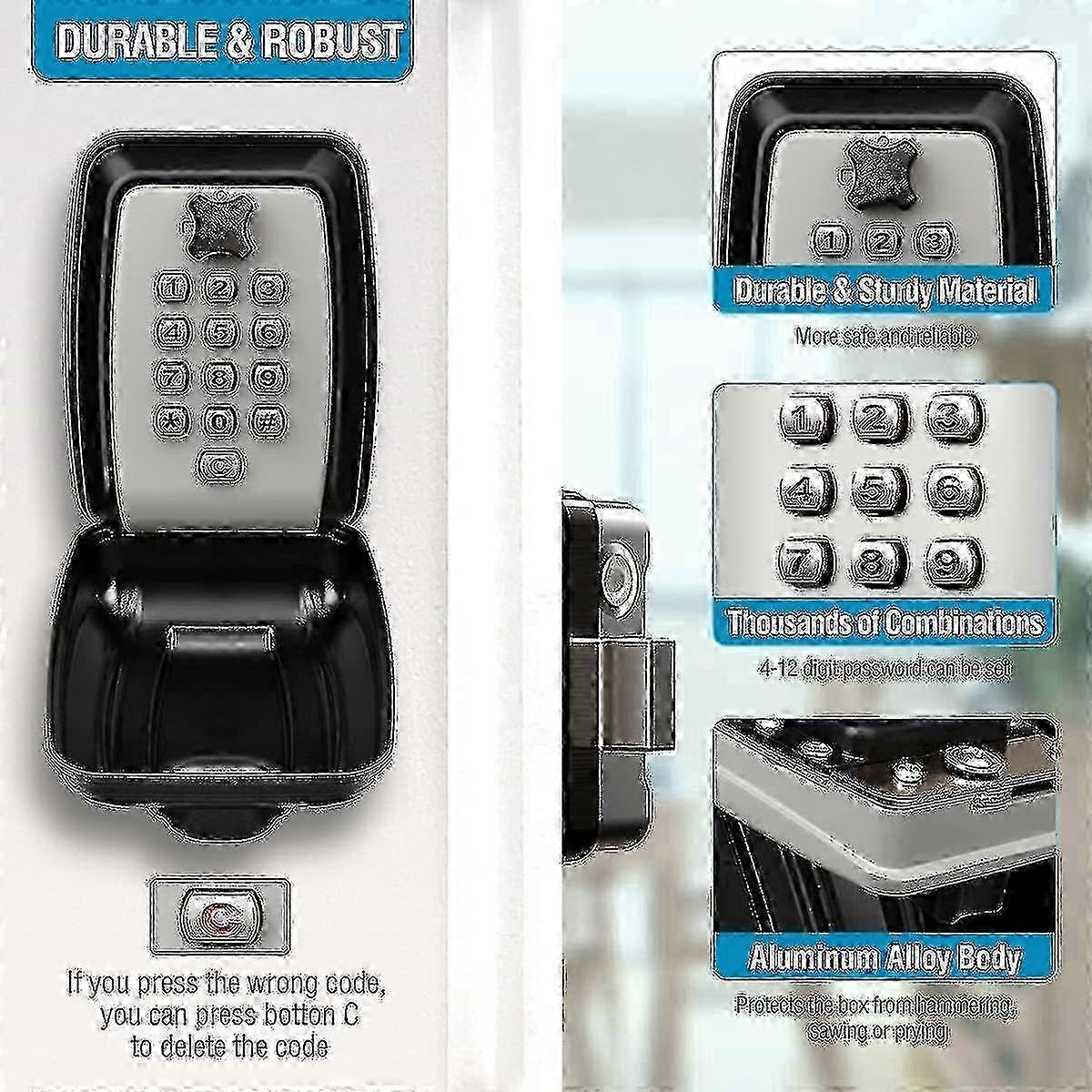 2025 Waterproof Key Safe Box Wall-mounted Key Box Outdoor Key Box Safe Key Box Wall-mounted Key Safe Box