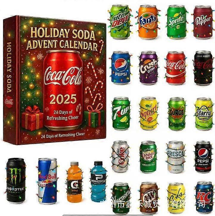 2025 Beer Advent Calendar, Christmas Whiskey Advent Calendar, Soft Drink Blind Box