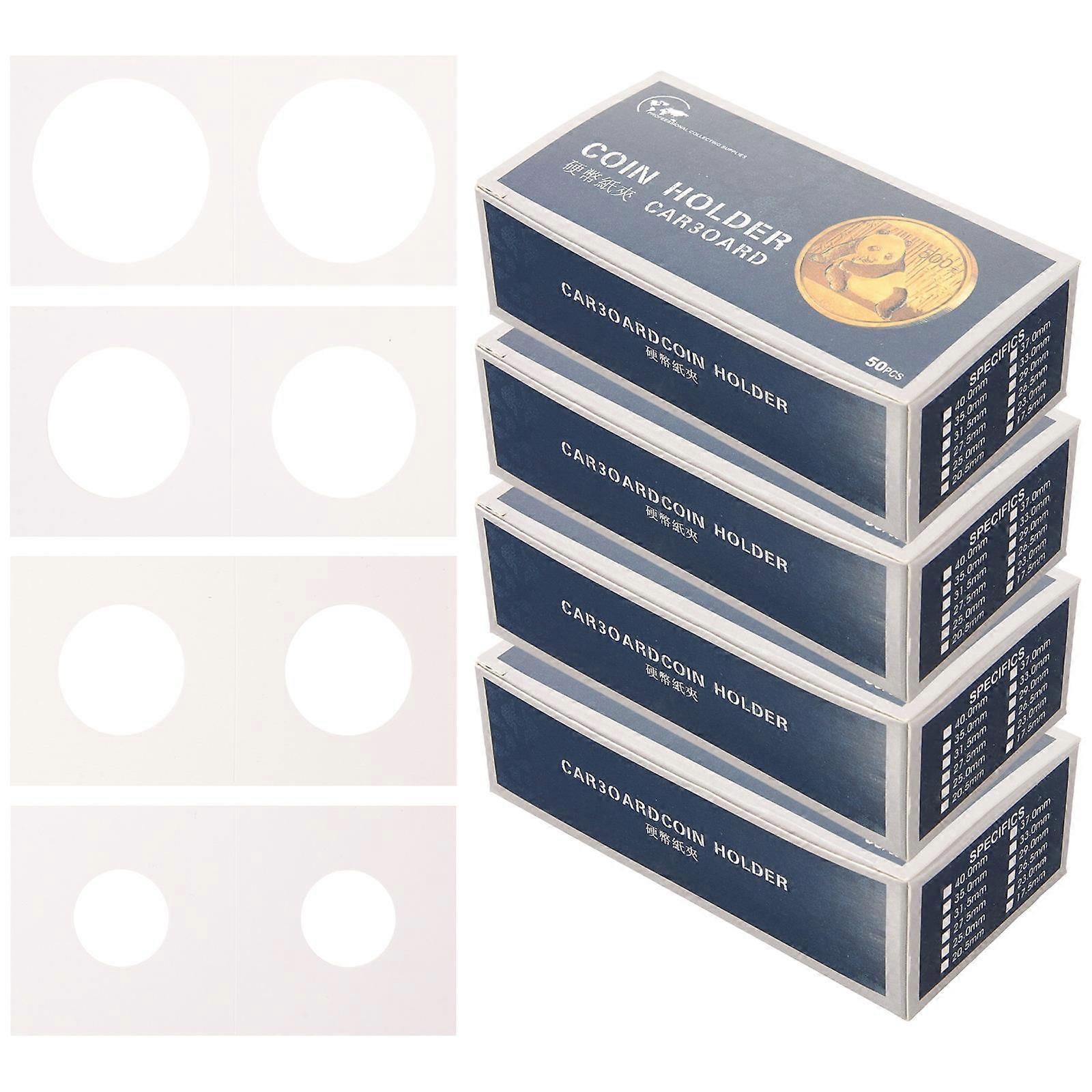 Hard Coin Paper Clip for Storage Coins 4 Boxes Transparent Coin Holder