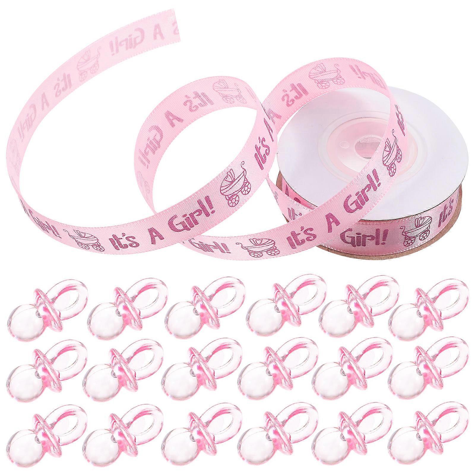 Pacifiers for Decor in Pink Acrylic Material 100Pcs Pack