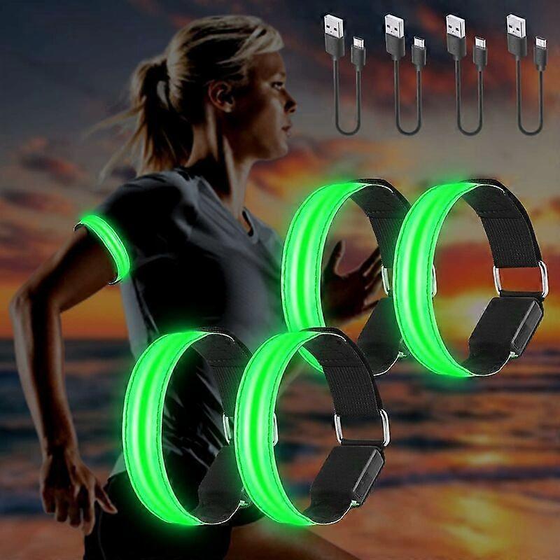 pulseras LED recargables por USB, pulseras LED Reflex para correr A