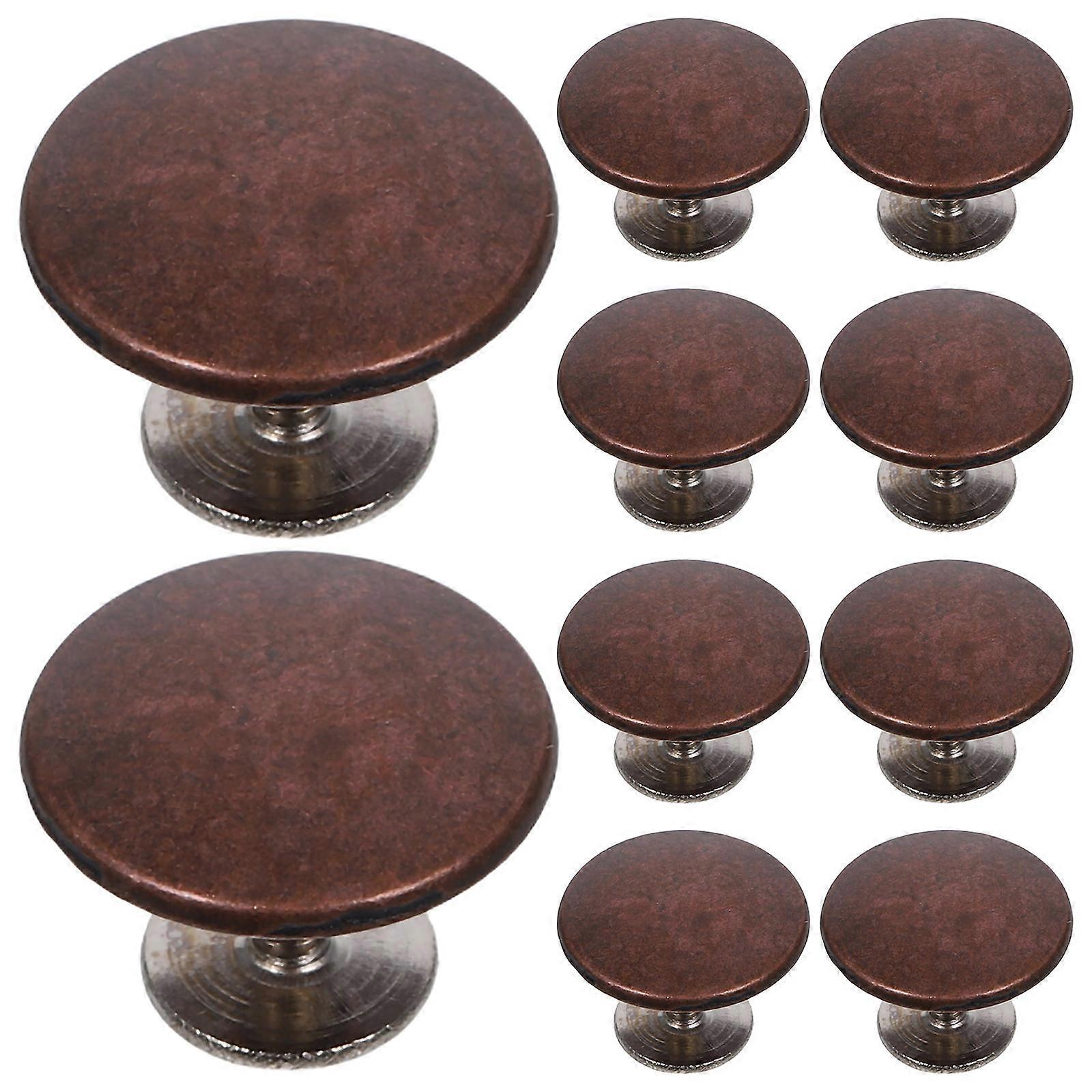 Red Bronze Zinc Alloy Round Rivets for Crafting 10Sets Decorative Screw Rivets Kit