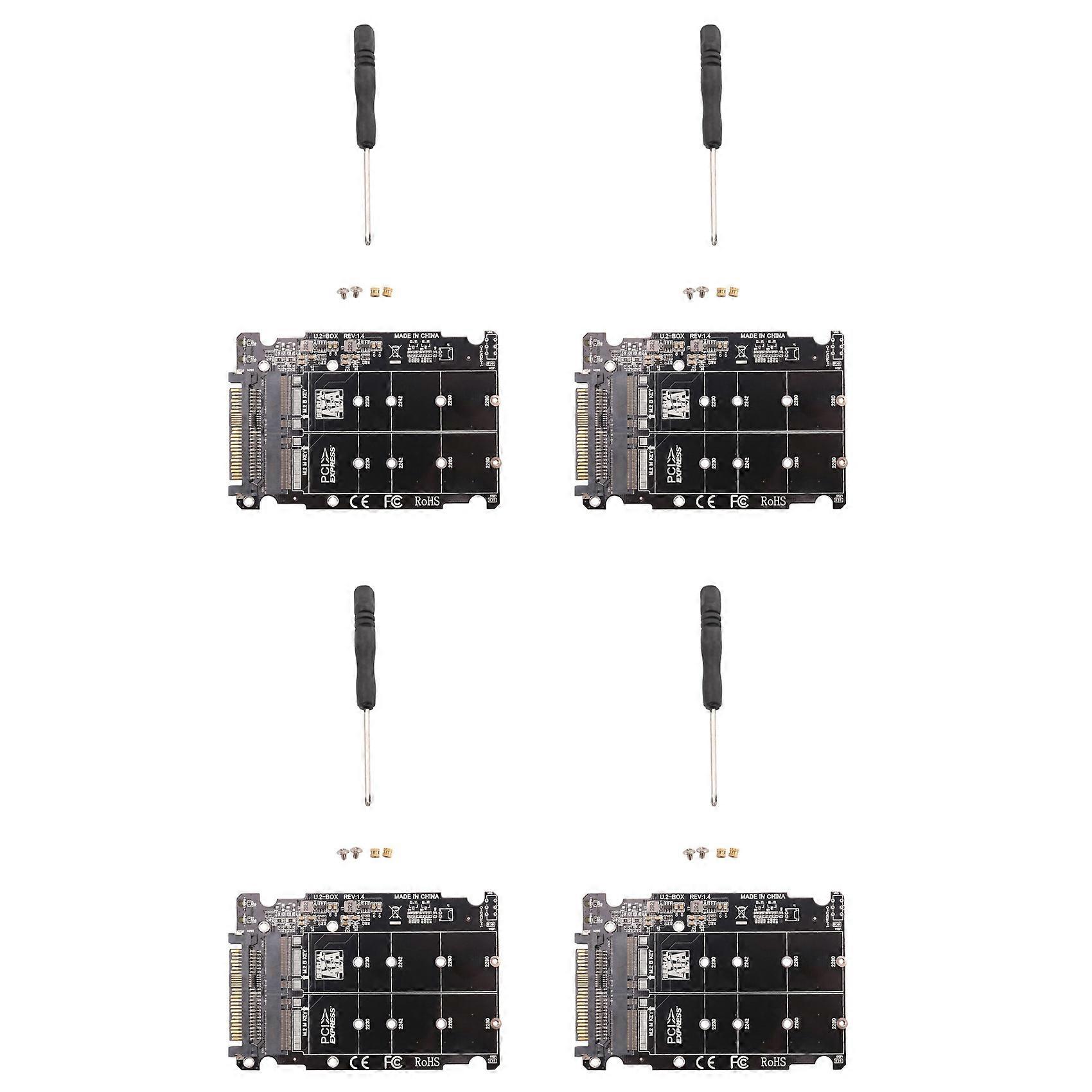 4X 2 in 1 M.2 NVMe SATA U2PCB M.2 NVME SSD Key M Key B SSD to U.2 SFF-8639 Adapter PCIe M2 Converter Desktop Computer