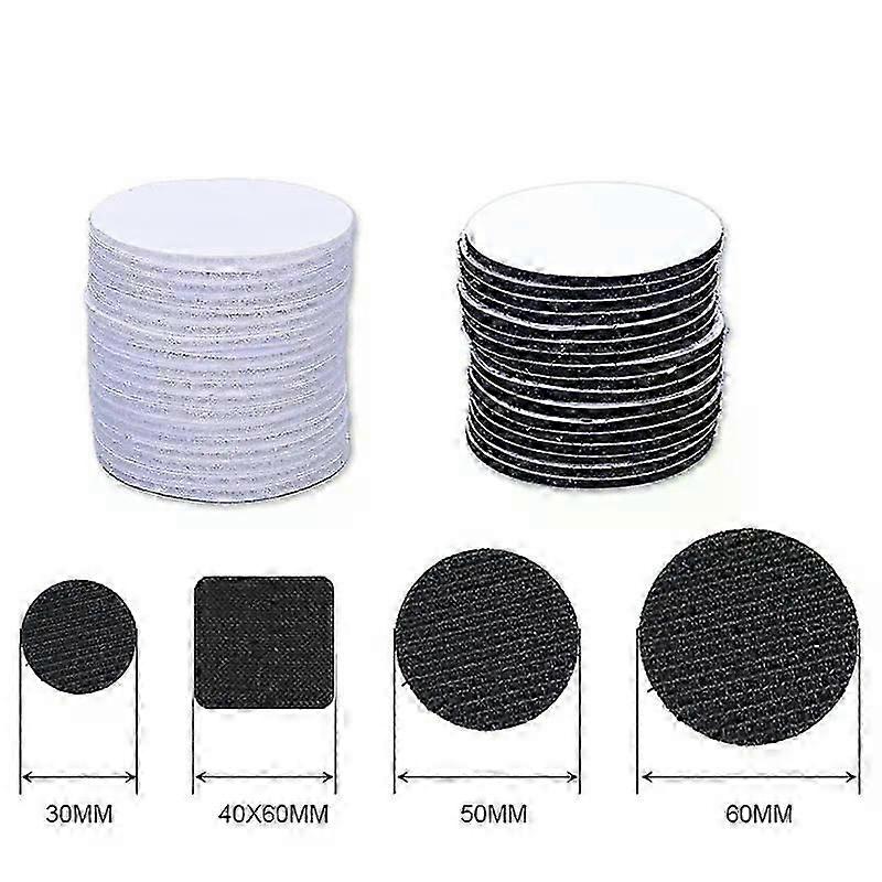 Strong Self Adhesive Hook And Loop Fastener Tape Round Square Carpet Anti Slip Double-side Self-adhesive Nylon Fixed Sticker