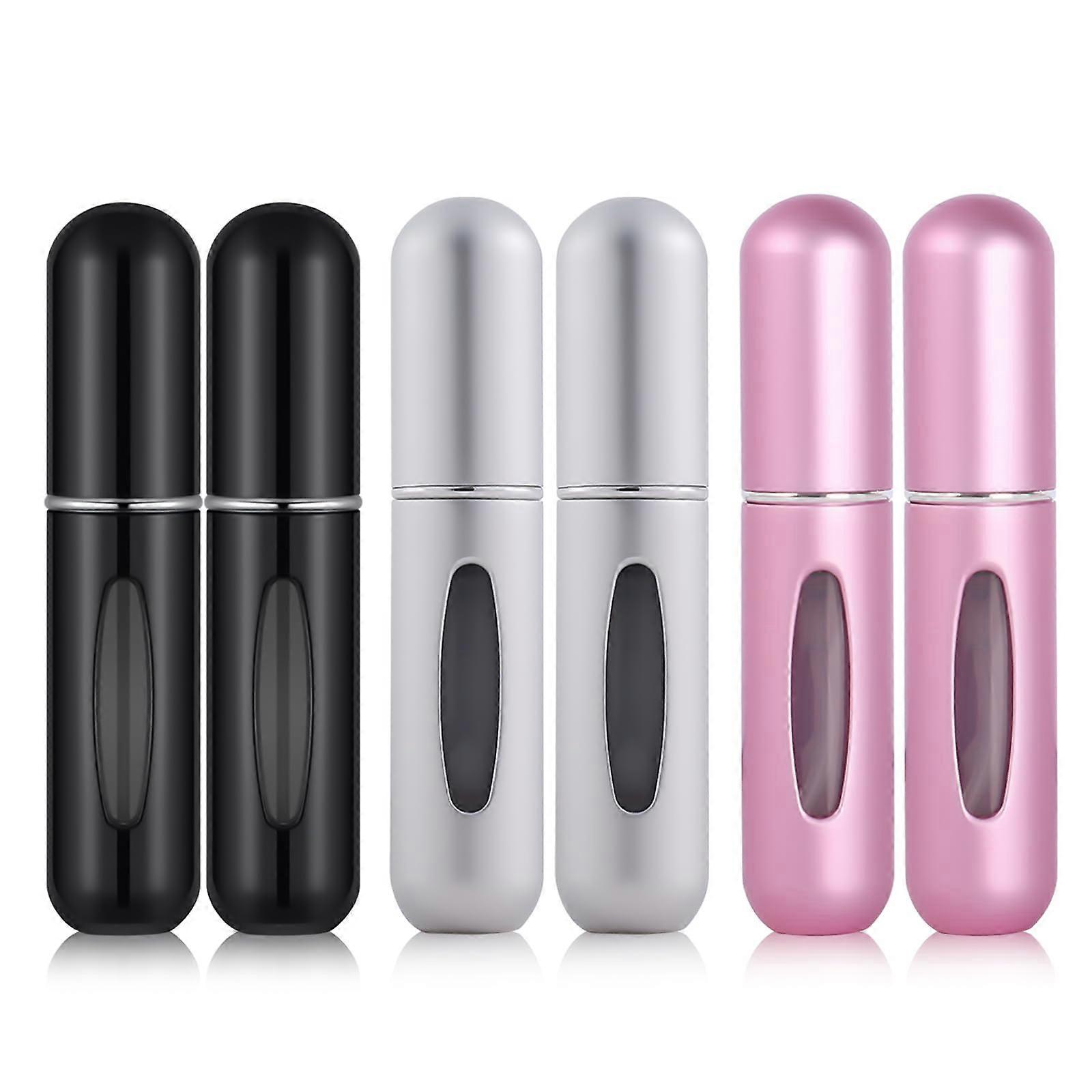 6 Pcs Refillable Perfume Atomizer 5ml LeakProof Travel Spray Bottles Compact Fine Mist for Purse