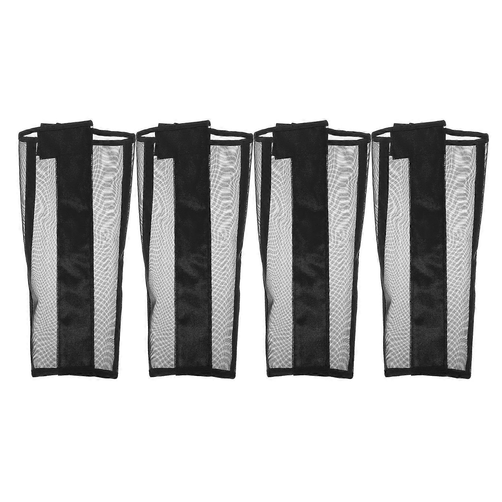 Black Mesh Fly Boots Boots Delivering Protection 4Pcs Set