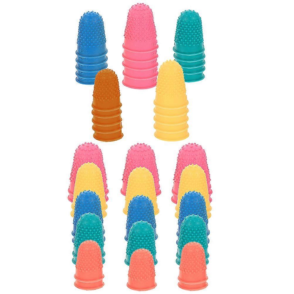 Rubber Finger Protectors for Sorting Task with 50Pcs Assorted Color Finger Covers