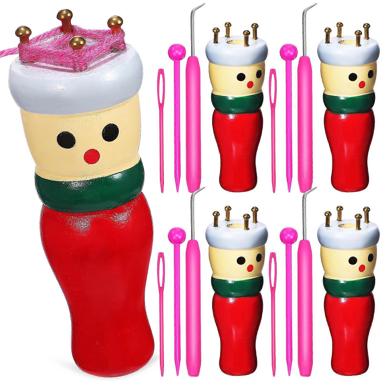 Wooden Knit Tools Doll Making Kit for Craft 8Pcs Assorted Color