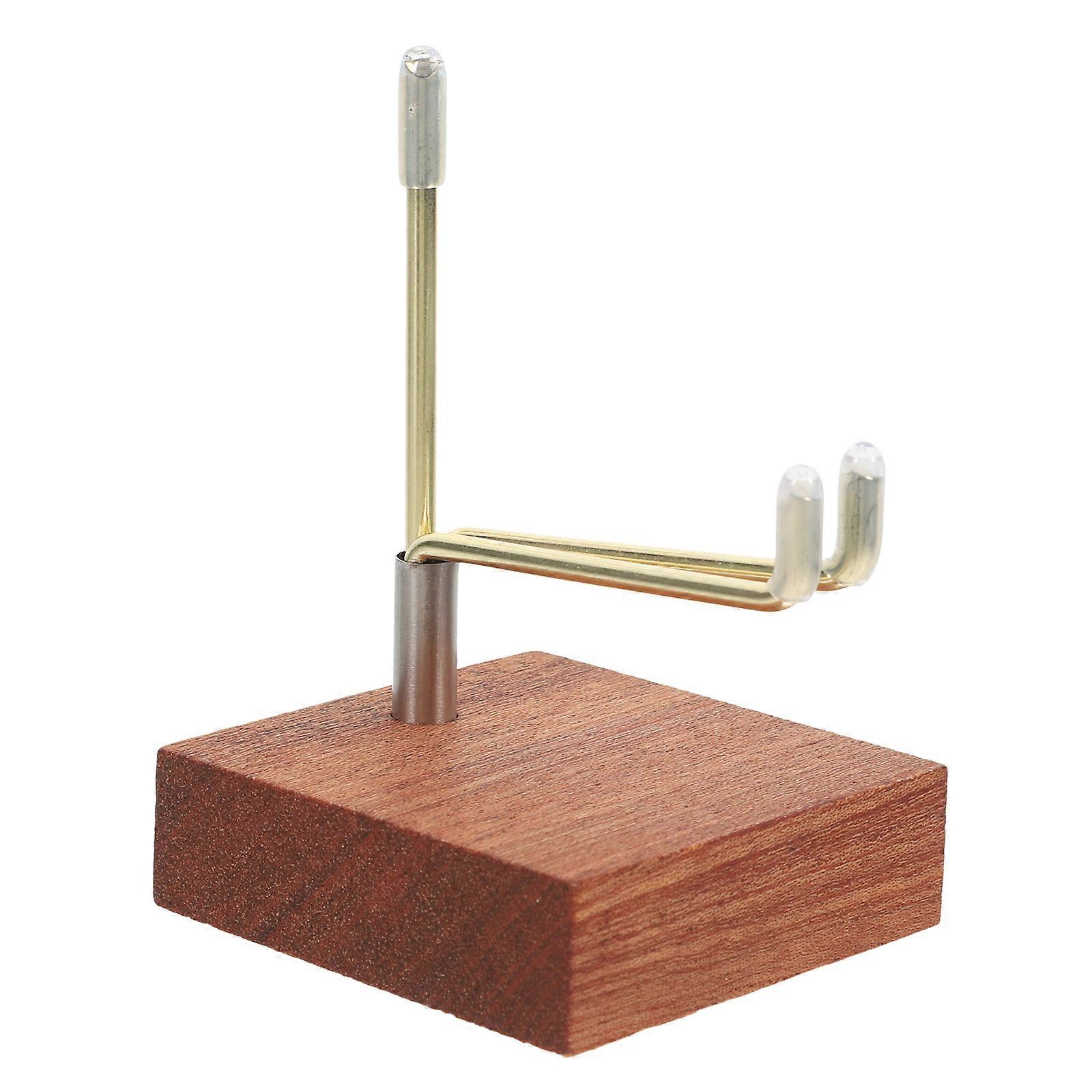 Metal Rock Display Holder for Display with Wooden Base for Crystals