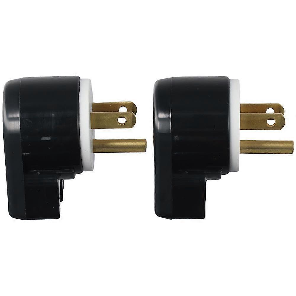 2Pcs NEMA 515P Plugs 15A 125V 360° Rotary AC Power Plug with Secure ScrewLock and Copper Core