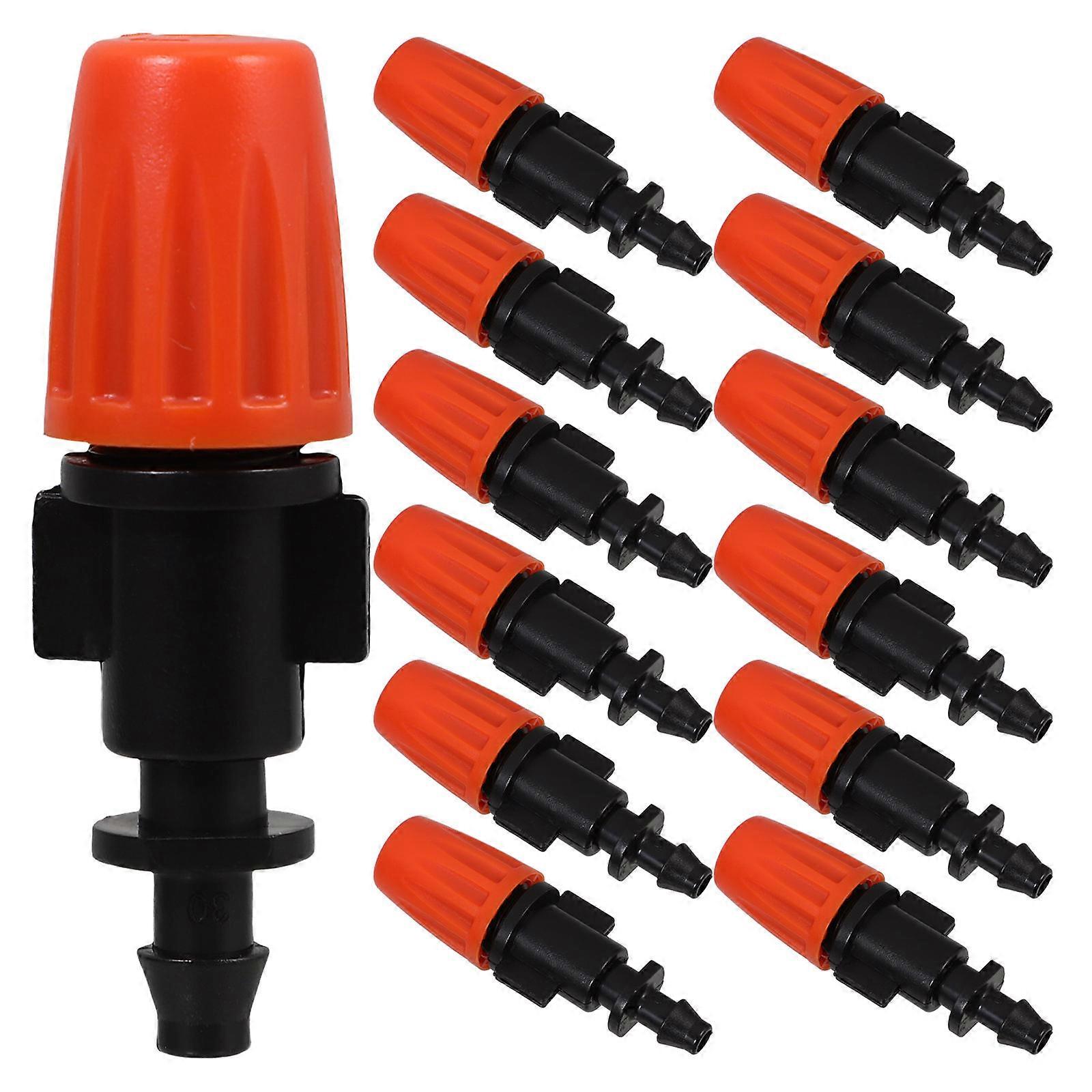 20Pack Orange Plastic Drip Irrigation Emitters for Garden Watering System with Easy Installation