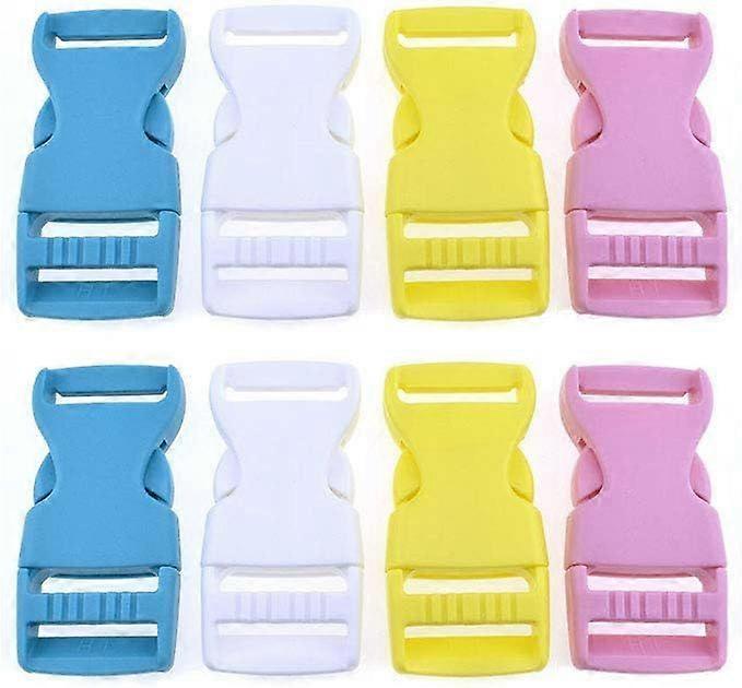 Quick Side Release Buckle Flat 1 Inch Wide 8 Pack One Side Adjustable Clips Snaps Heavy Du