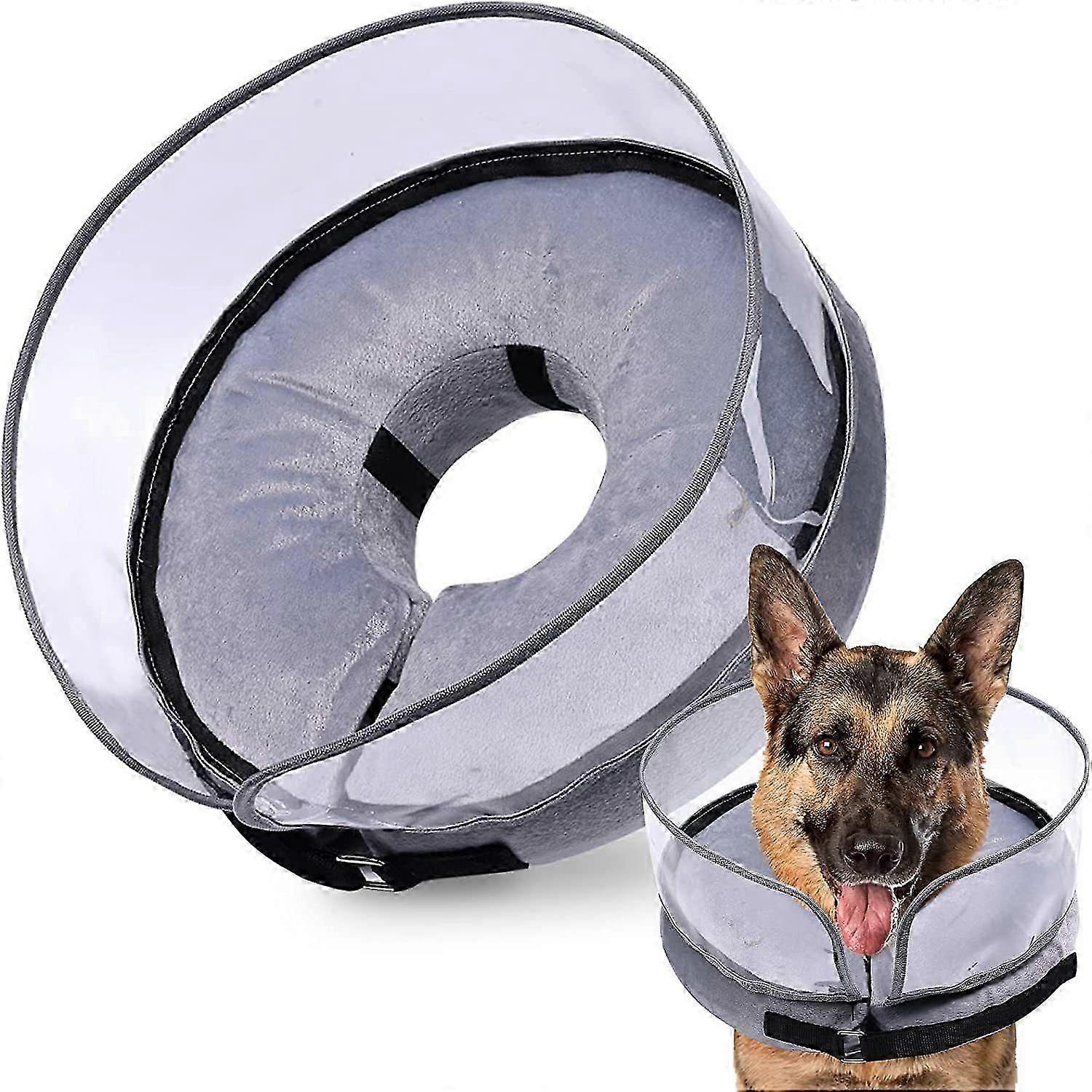 Dog Cone Inflatable Dog Cone After Surgery For Small Medium Large Dogs Soft Cones With Enhanced Anti-licking