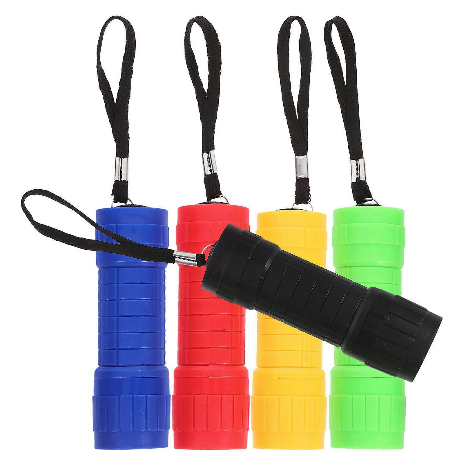 LED Flashlight Portable Mini Flashlight for Lighting 5Pcs Plastic Outdoor Use
