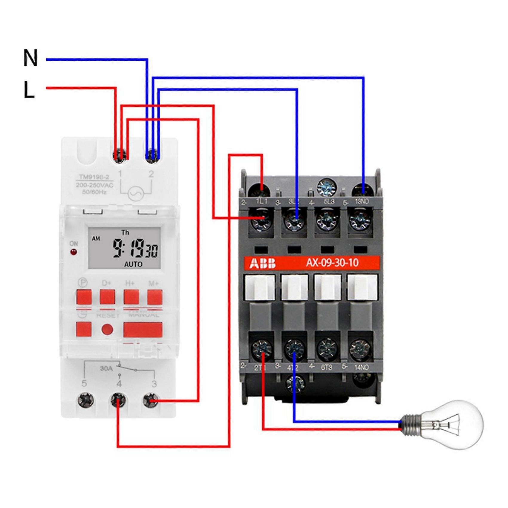 3X SINOTIMER TM919B 220V 30A Programmable Digital Timer Switch DIN Automatic Cycle Timing Controller for Lights,Fans
