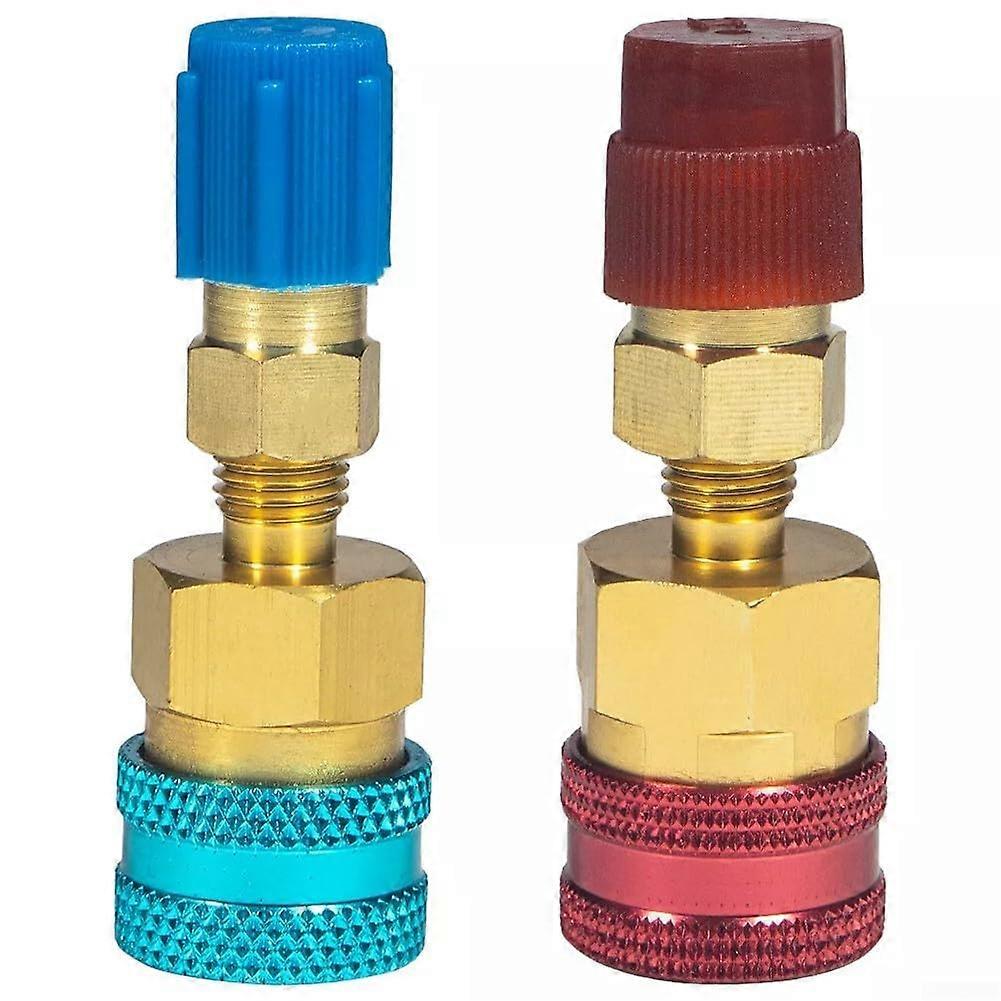 R1234YF to R134A Quick Coupler Adapter Kit 2Pcs Low Side AC Hose Fitting Connector for R1234YF Refrigerant