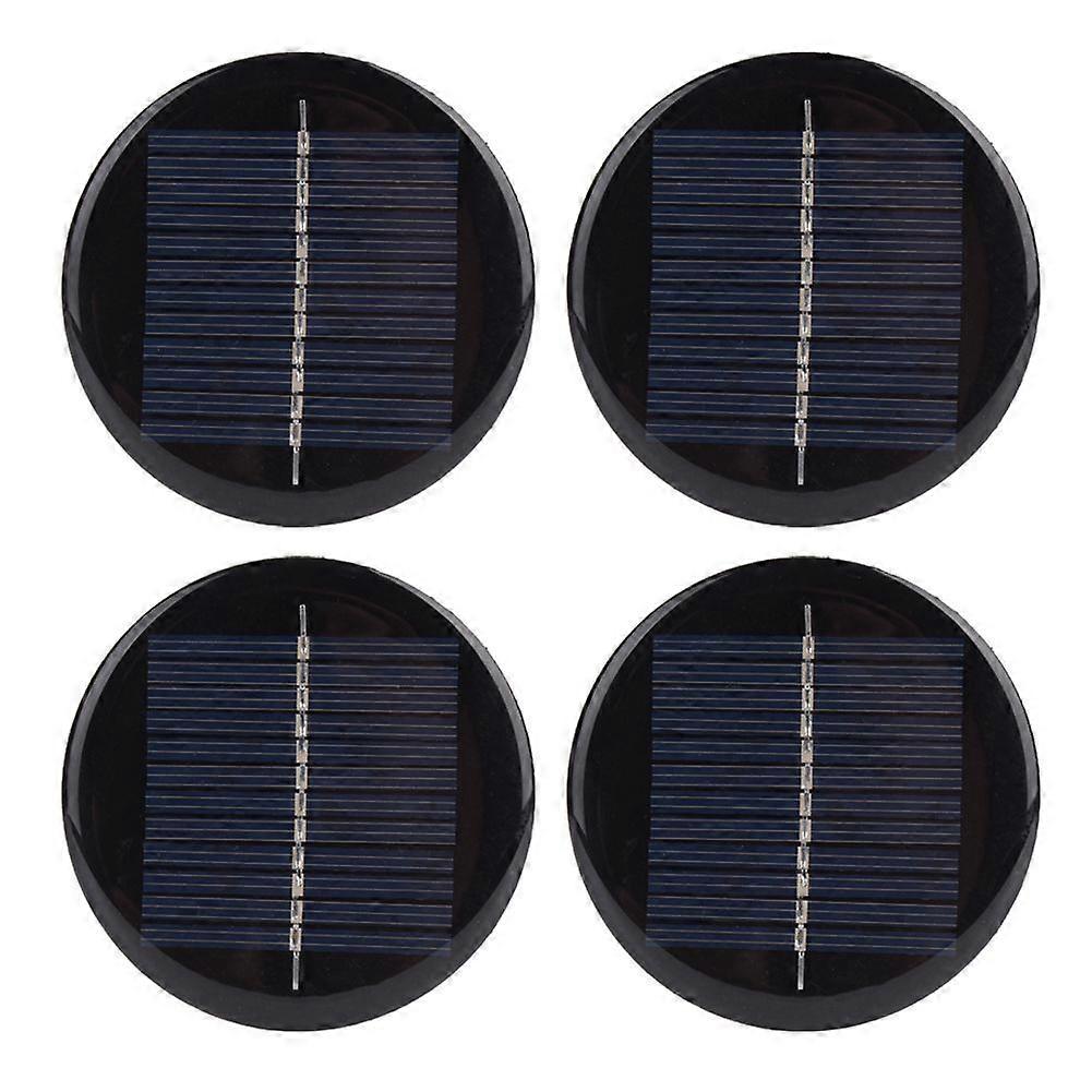 4PCS 6V 80MM Diameter Round Portable Stable Efficient Polycrystalline Silicon Solar Cell Panel
