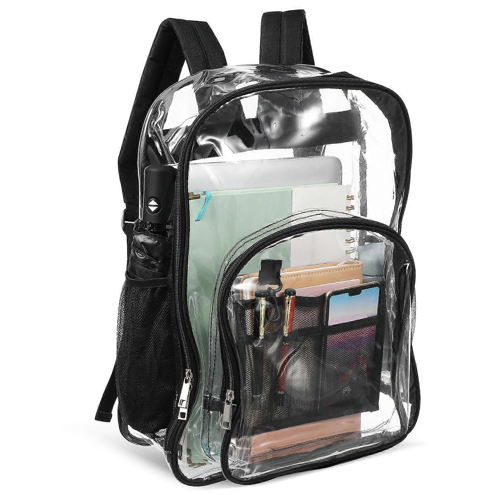 Clear Book Bag Clear Stadium Backpack for Events 1 Piece