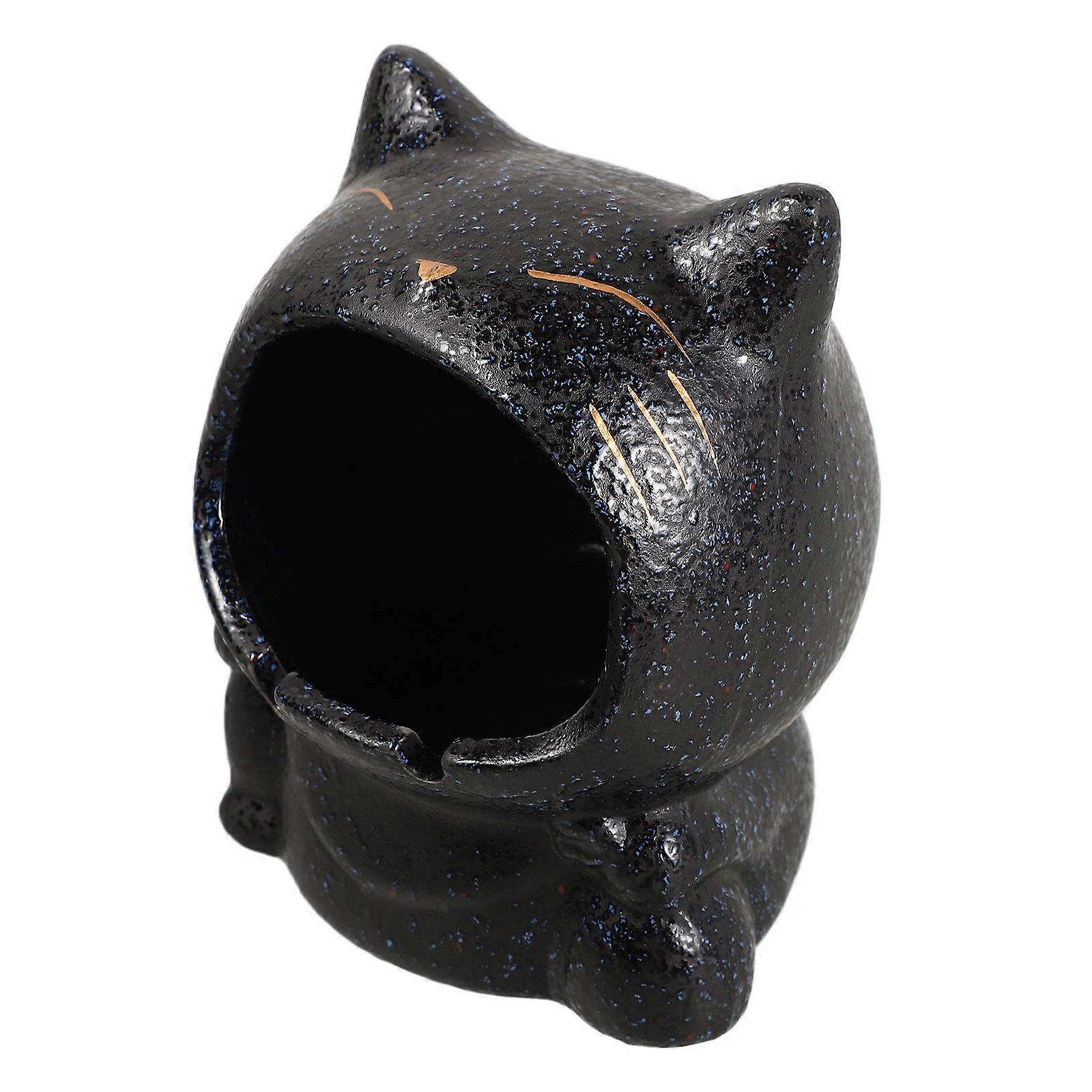 Ceramic Cat Shaped Ashtray for Smoking with Material 1 Piece