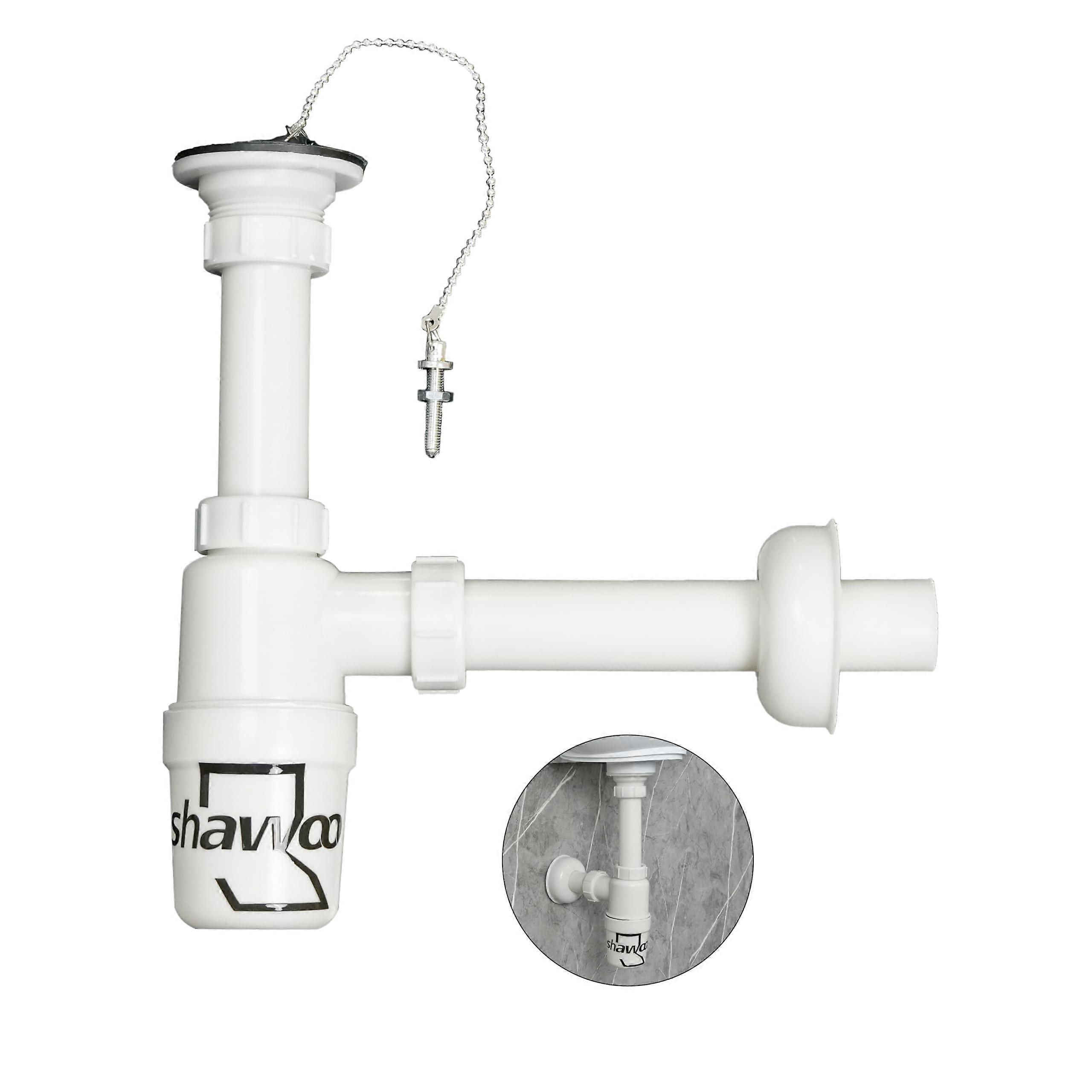 Bathroom Sink Drain Kit 11/4 Inch P Trap Waste Pipe LeakProof Odor Tool Install Ref:3621