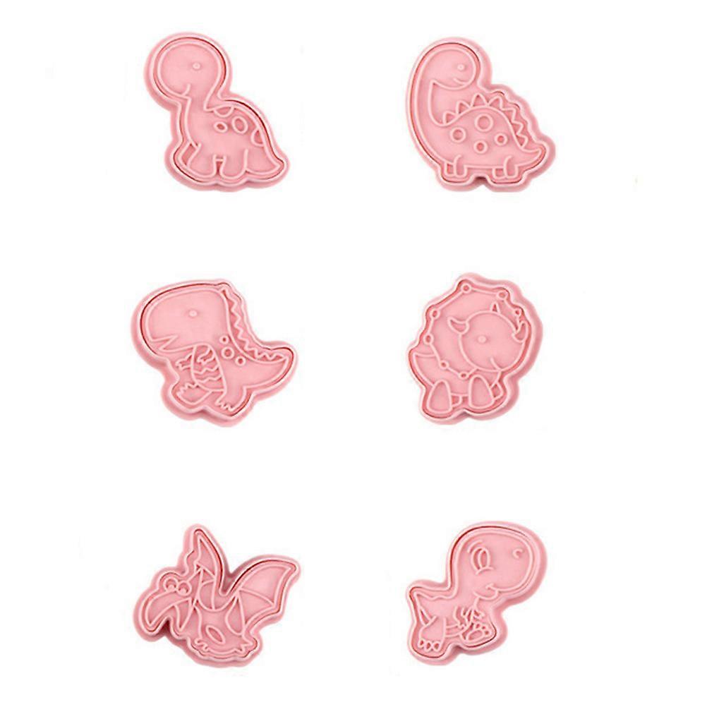 Dinosaur Biscuit Mold Set for Baking with 1Set Cookie Cutters in Pink