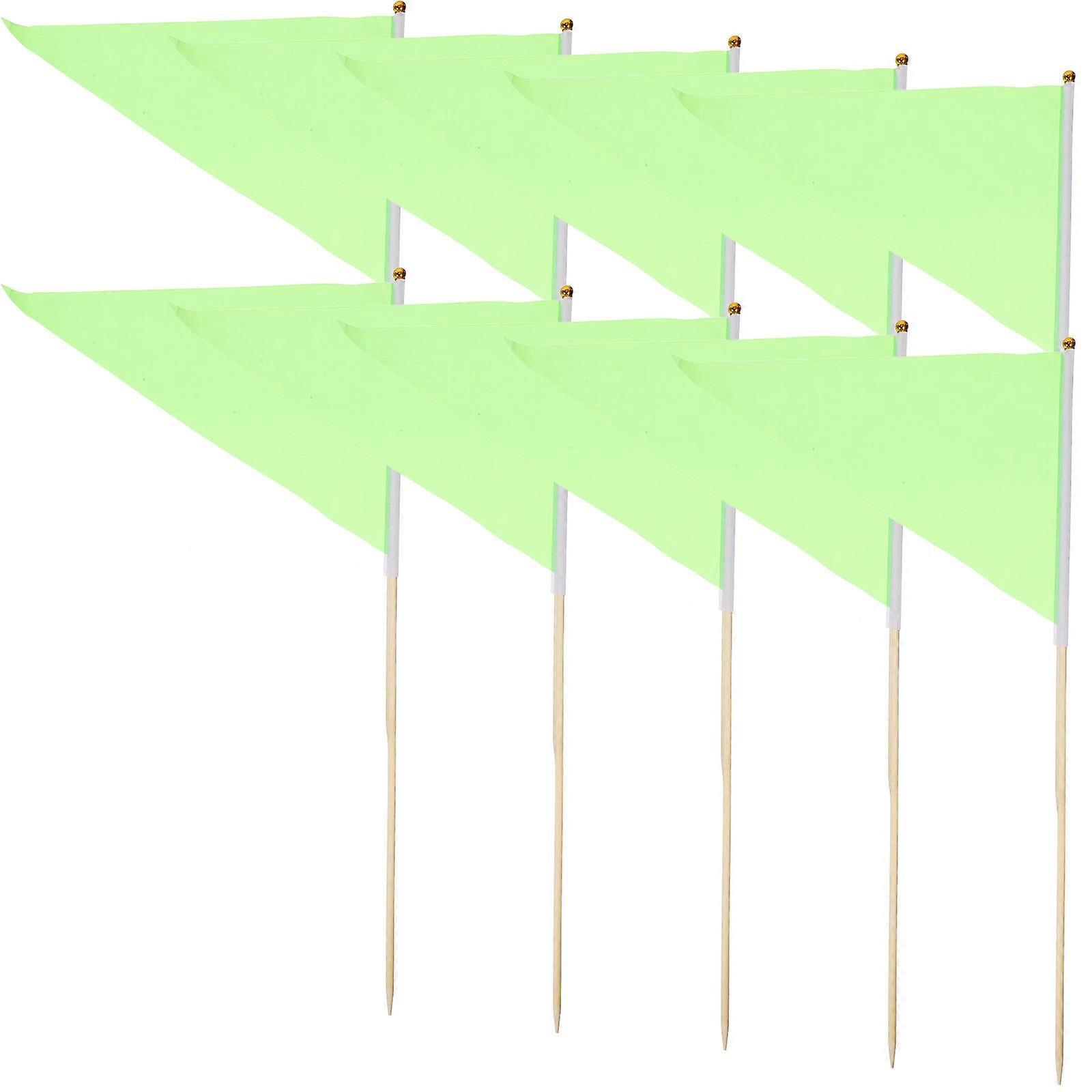 Garden Marking Flags Triangular 50X29.5X0.6CM Ground Marking Construction Sites 10Pcs