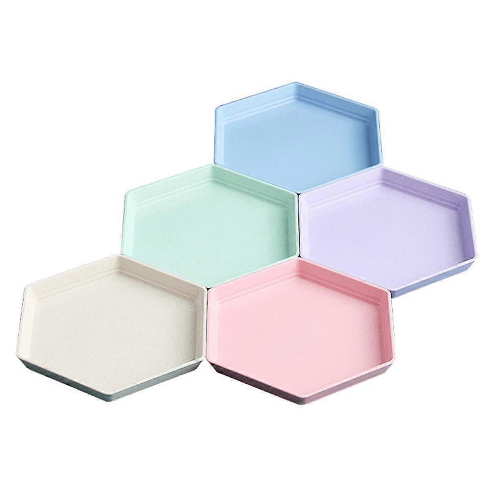 Household Fruit Tray Hexagon Shaped for Kitchen Use 5Pcs Set