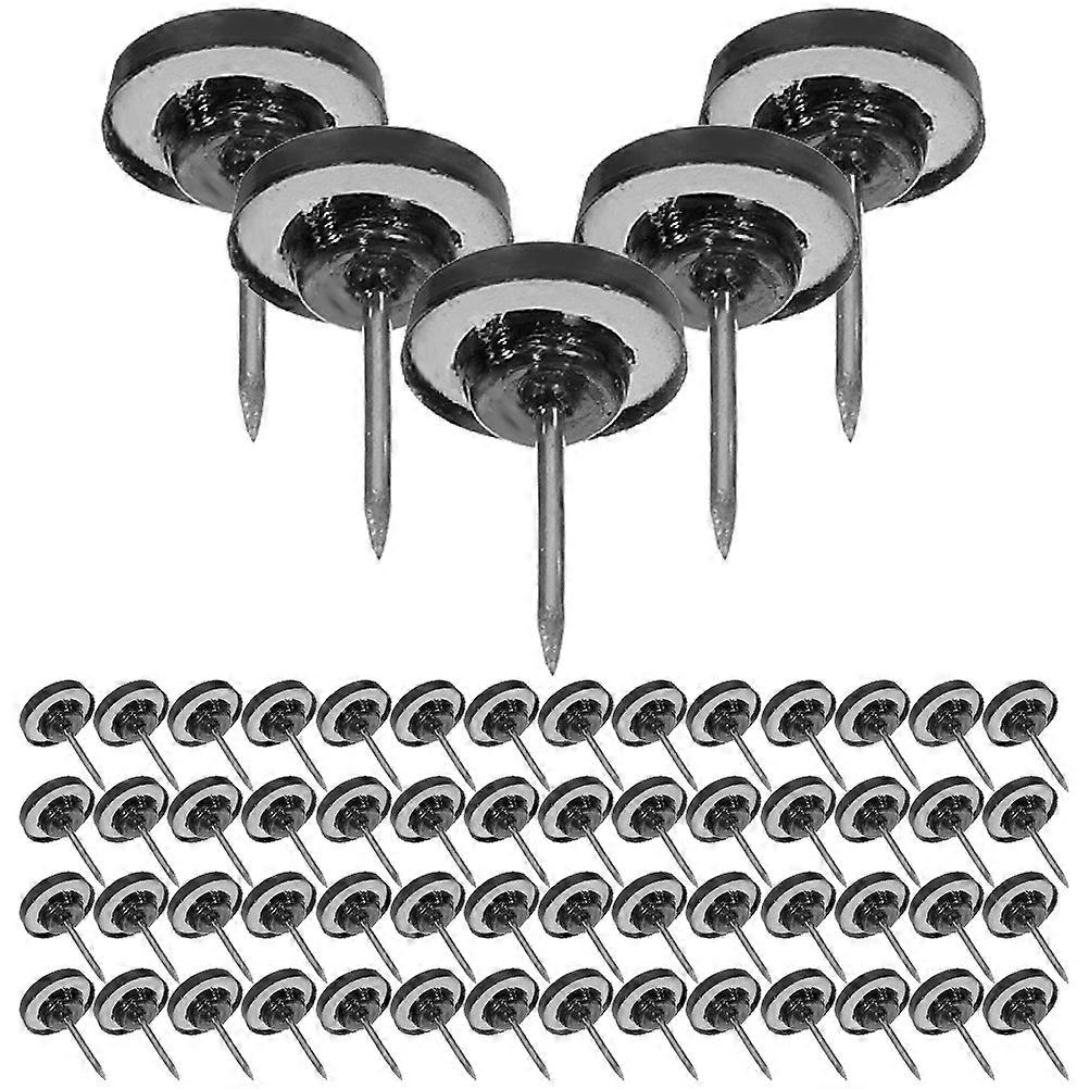 Plastic Black Thumbtacks Push Pins for Cork Board Decoration 1 Box