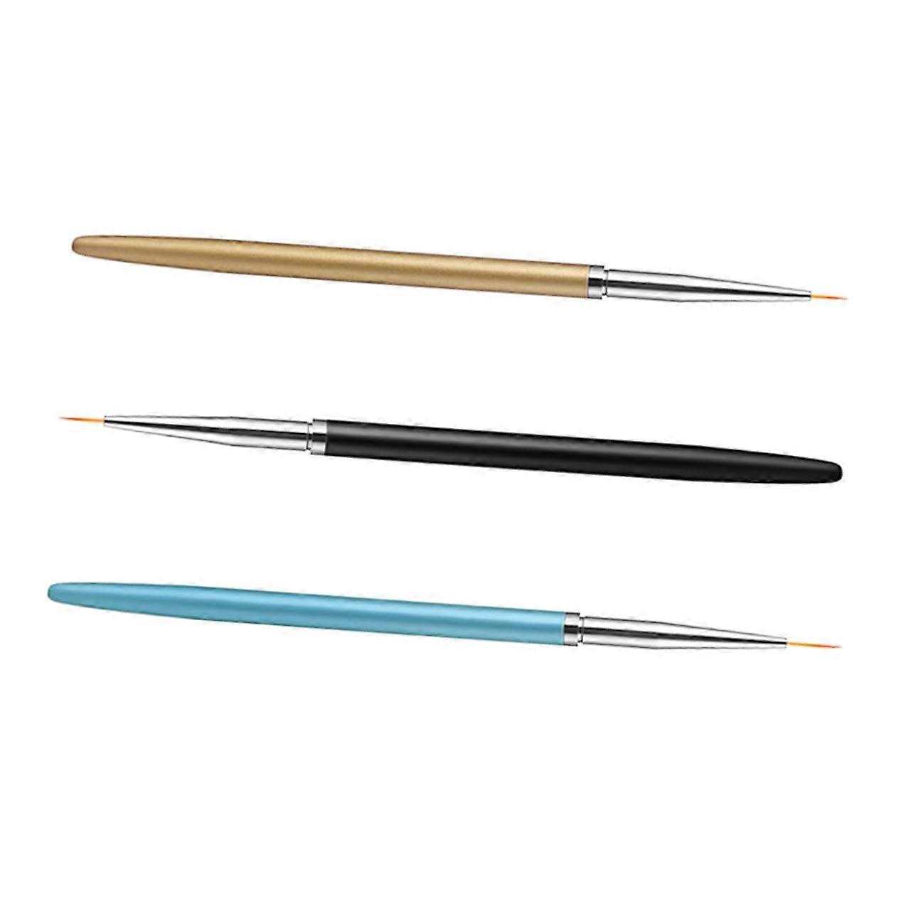 3pcs Professional Nail Art Brushes Set for Precise Manicure Gradient Drawing and Fine Detailing