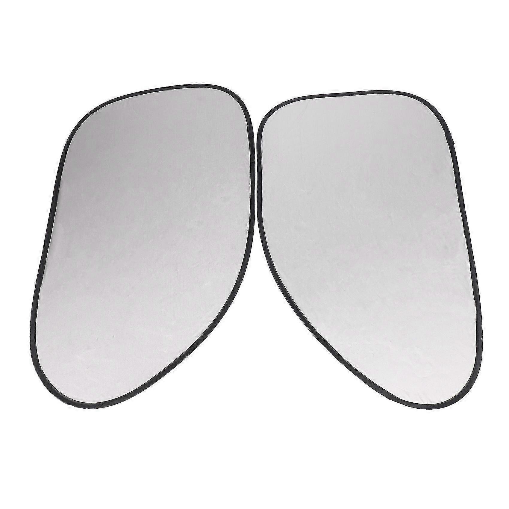 2pcs Auto Car Side Window Sunshade Black Silver Color